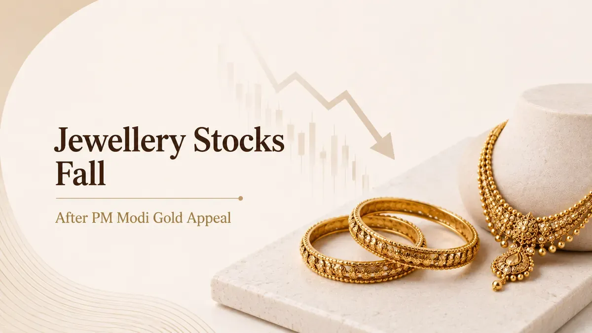 jewellery stocks fall pm modi gold appeal demand concerns wedding season Jewellery stocks fall after PM Modi gold appeal; demand concerns deepen ahead of wedding season