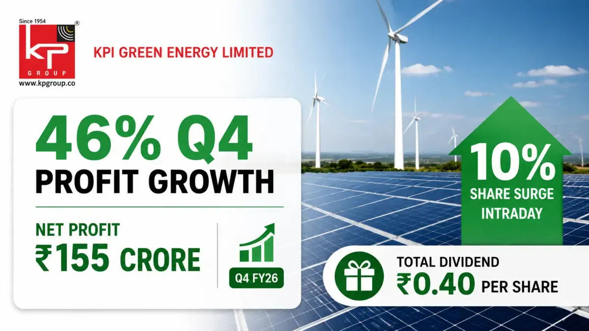 KPI Green Energy FY26 Profit Rises 57%, Recommends ₹0.40 Dividend