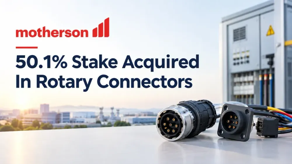 Samvardhana Motherson To Acquire 50.1% Stake In Rotary Connectors For ₹500 Crore 