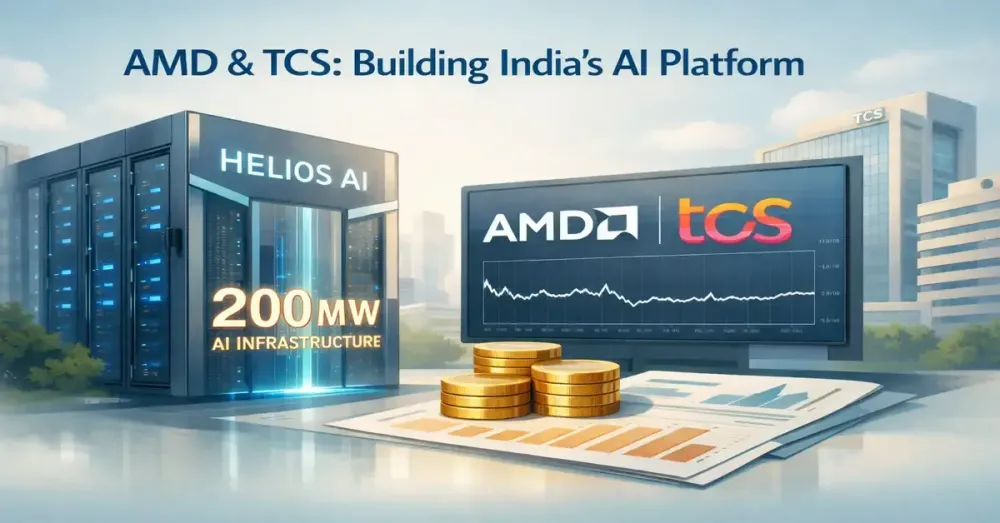 amd-tcs-launch-helios-ai-project-tcs-stock-flat amd-tcs-helios-ai-platform-india-tcs-shares-flat