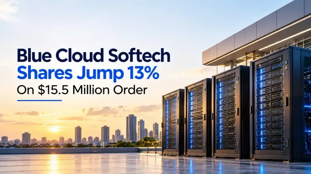 blue cloud softech ibm cloud order 15 5 million Blue Cloud Softech Shares Jump 13%