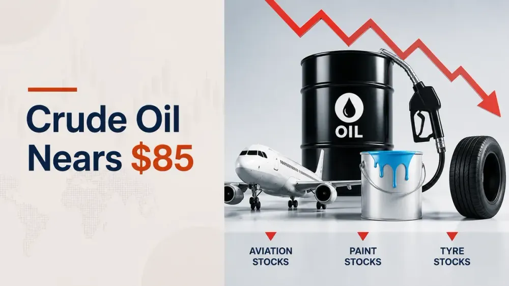 Crude Oil Near $85 Puts Pressure on Aviation, Paint, Tyre Stocks