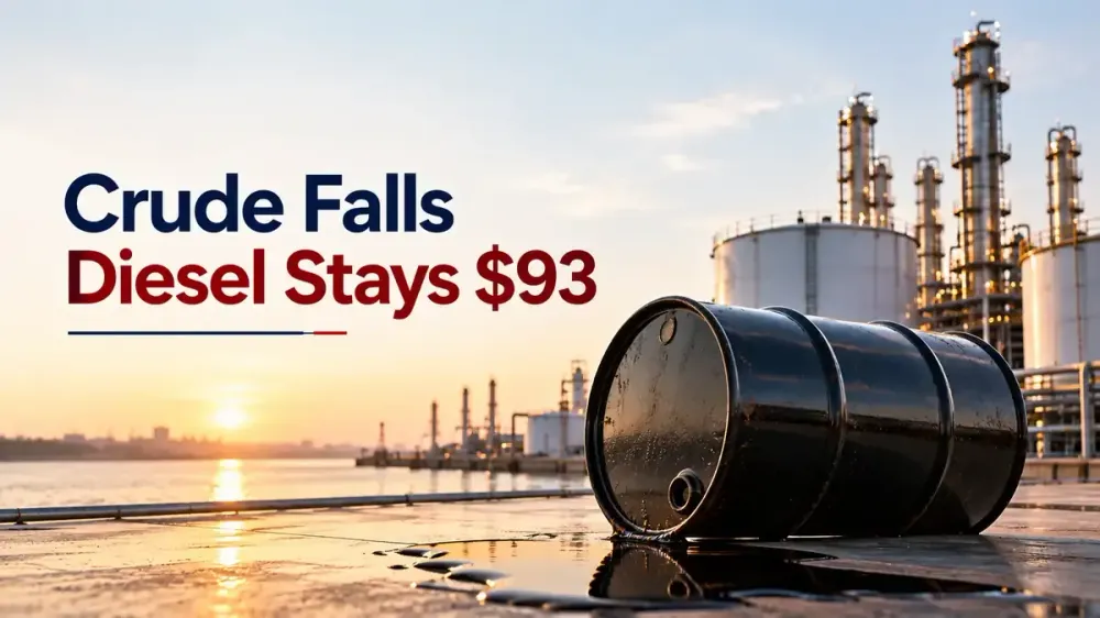 crude oil prices fall diesel stays expensive diesel crack 93 Crude Oil Prices Fall But Diesel Stays Expensive As Diesel Crack Hits $93: Inside The Oil Market’s Tug Of War