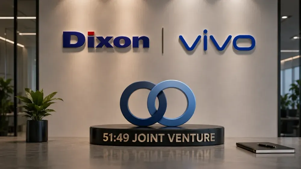 dixon technologies vivo mobile india joint venture smartphone manufacturing Dixon Technologies To Lead