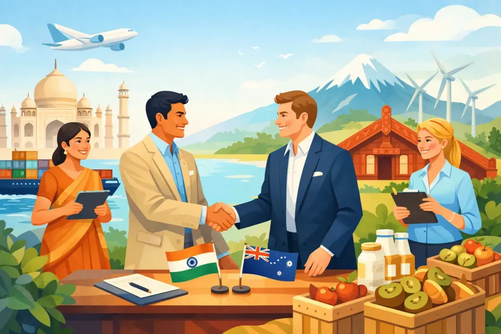 Trade Ties Strengthened as India–New Zealand FTA Concludes