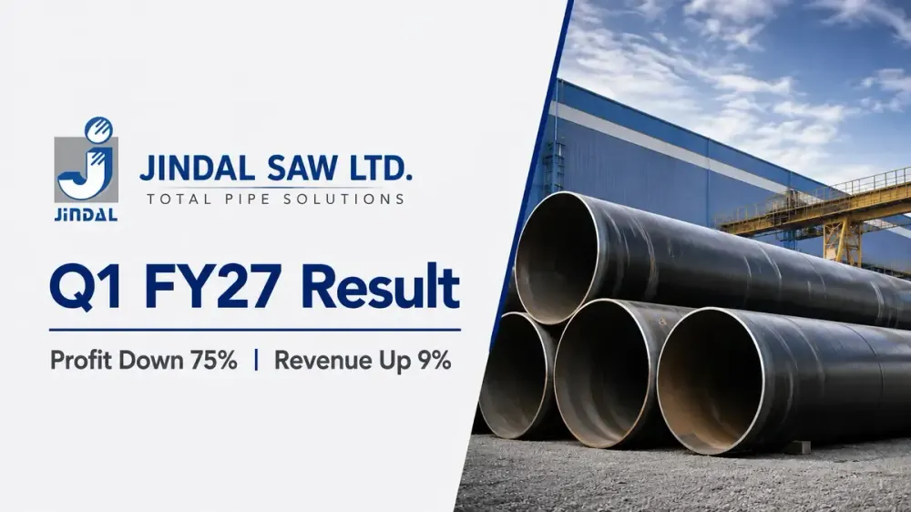 jindal saw q1 results fy27 profit falls 75-percent Jindal SAW Q1 FY27 Profit Falls 75% Despite Higher Revenue