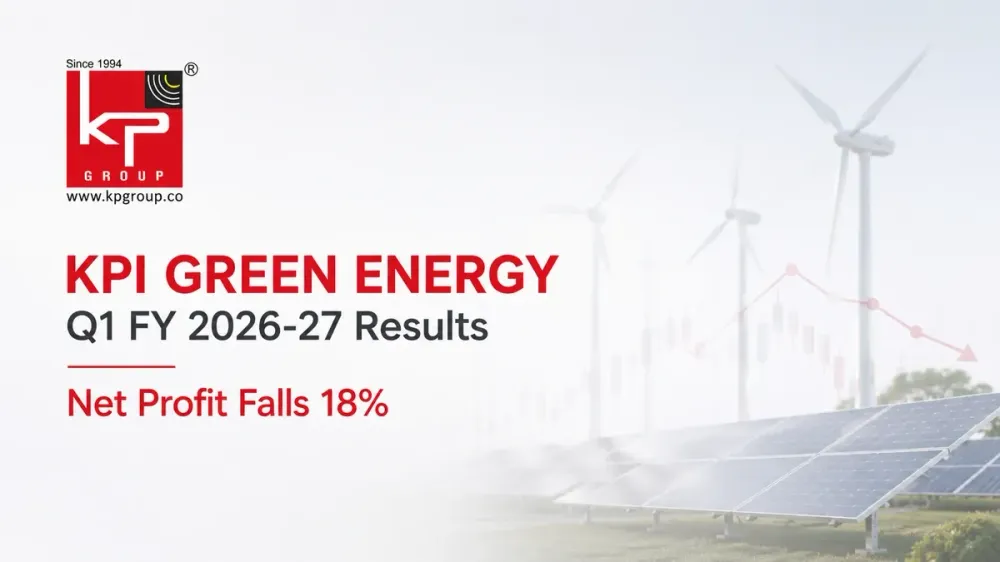 kpi green energy q1 fy 2026 27 results net profit falls KPI Green Energy Q1 FY 2026-27 Results: Net Profit Falls 18% To Rs 85.6 Crore, Revenue Up 15%