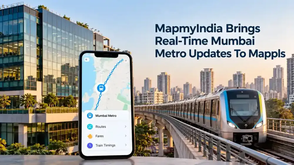 mapmyindia partners with mumbai metro to provide real time aqua line data MapmyIndia Partners With Mumbai Metro To Bring Real-Time Aqua Line Routes, Fares And Train Frequencies To Over 45 Million Mappls App Users