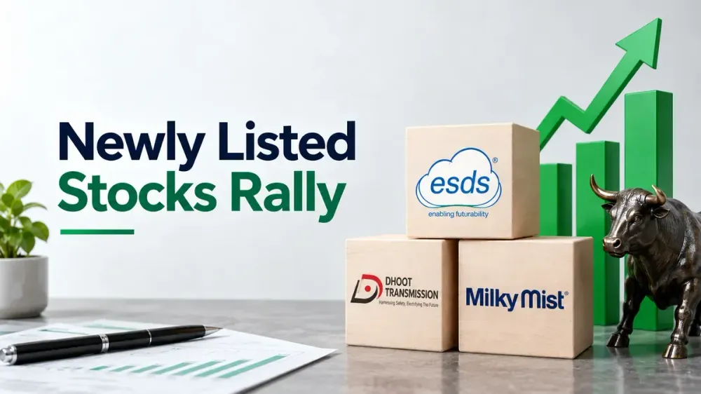 Newly Listed Stocks Rally: ESDS, Dhoot Transmission, Milky Mist Hit Up To 10% Upper Circuits 
