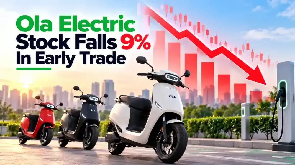 ola electric shares tumble 9 percent in early trade Ola Electric Shares Fall 9% In Early Trade