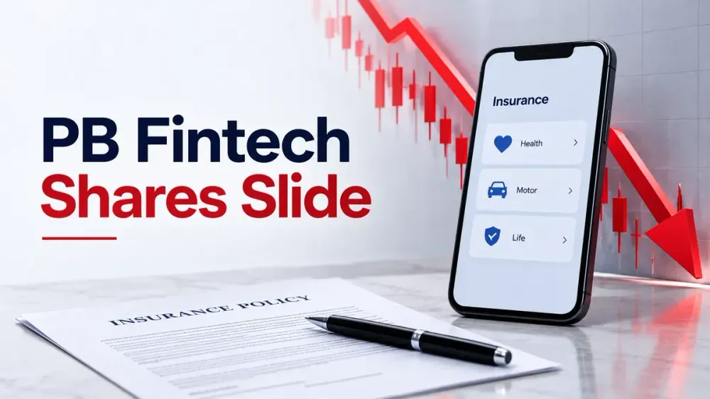 pb fintech share price falls 41 percent as irdai rules spark sell off PB Fintech Share Price: Stock Falls 41% in Four Sessions as IRDAI Rules Spark Sell-off
