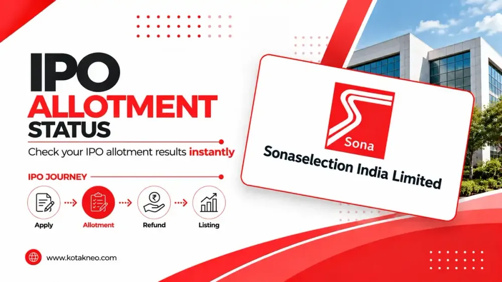 sona selection india ipo allotment status check online