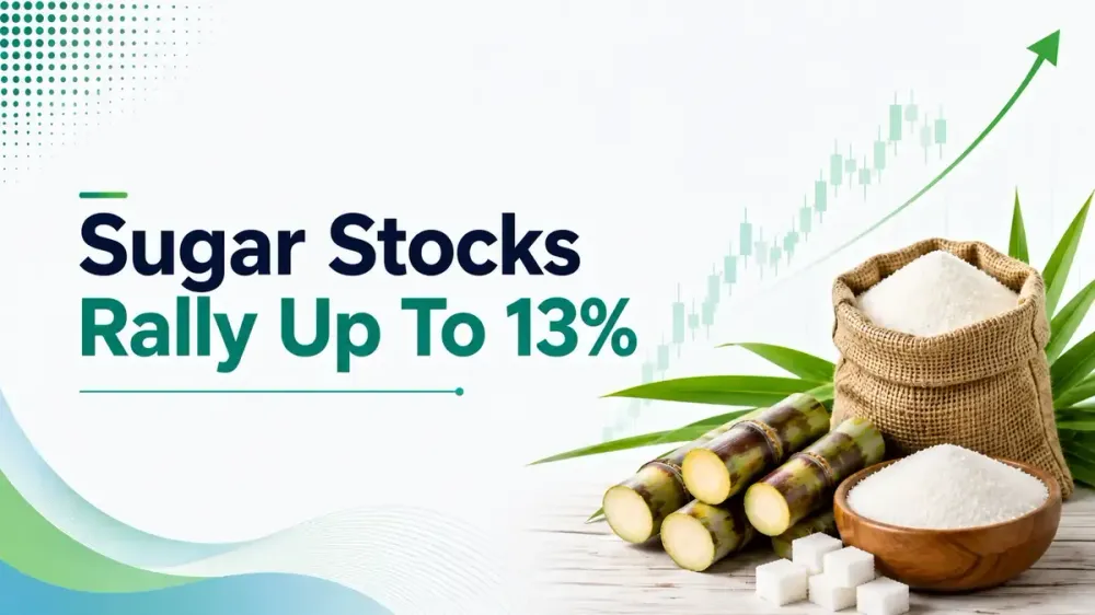 sugar stocks rally up to 13 percent prices stay firm balrampur chini dwarikesh among top gainers Sugar Stocks Rally Up To 13% As Prices Stay Firm; Balrampur Chini, Dwarikesh Among Top Gaineers