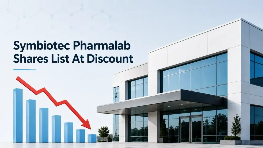 symbiotec pharmalab shares list at a discount on bse Symbiotec Pharmalab IPO Listing