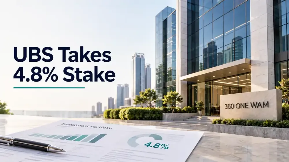 360 one wam share price in focus as ubs acquires stake after warrant conversion UBS Acquires 4.8% Stake In 360 ONE WAM For Over $200 Million After Converting 20.5 Million Warrants