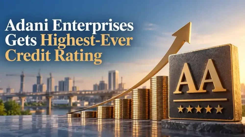 adani enterprises highest ever credit rating shares gain 22 percent 2026 Adani Enterprises Gets Highest-Ever CARE AA Credit Rating With Stable Outlook; Shares Gain 22% In 2026