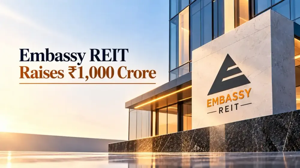 embassy reit raises 1000 crore ncds european bank rbi framework Embassy REIT Raises ₹1,000 Crore Through NCDs From European Bank Under RBI Framework