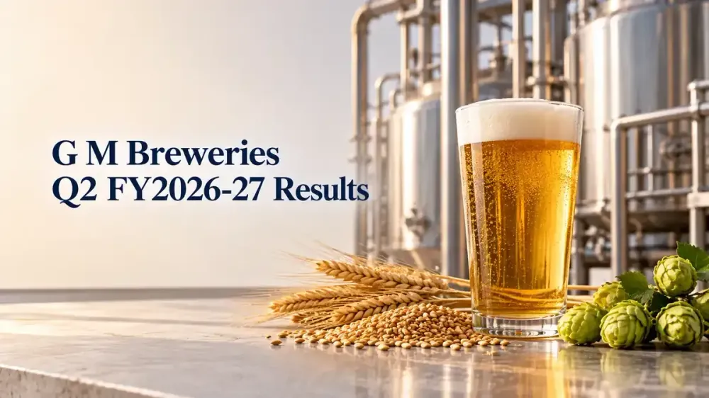 g m breweries q2 fy27 results G M Breweries Q2 FY2026-27 Results: Revenue Rises To ₹860.62 Crore As Profit Climbs To ₹39.29 crore In September Quarter