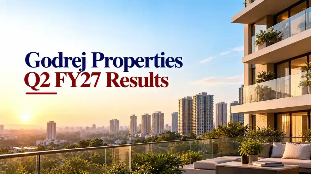 Godrej Properties Q2 FY27 Results: Profit Drops 62%, Booking Value Declines 6% YOY; Stock Falls Over 4% 
