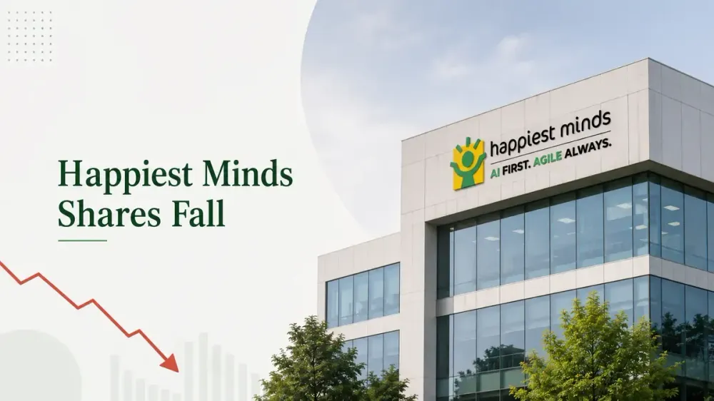 happiest minds shares fall after itc infotech stake sale merger deal Happiest Minds shares fall 8% after ITC Infotech deal; stock down 18% in 2026