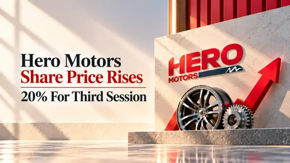 hero motors share price rises 20 third session ipo gains Hero Motors Share Price Rises 20%