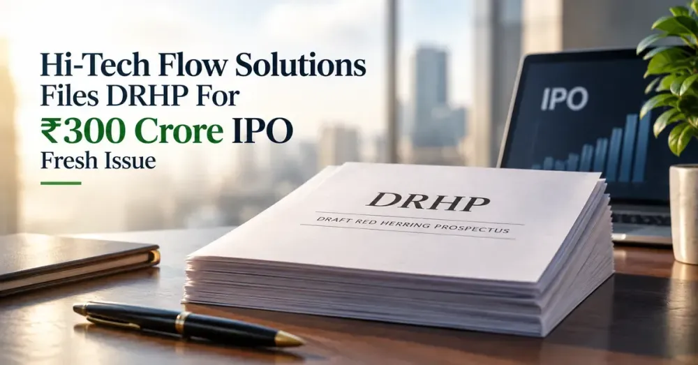 hi tech flow solutions ipo drhp 300 crore fresh issue Hi-Tech Flow Solutions Files DRHP For IPO With ₹300 Crore Fresh Issue, Promoters To Offload Shares