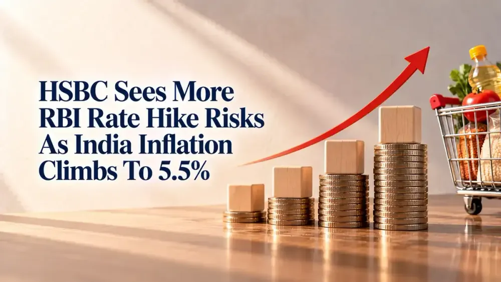 hsbc india inflation rate hike forecast HSBC Sees Greater Risk Of More RBI Rate Hikes As India’s CPI Inflation Climbs To 5.5% And Price Pressures Spread
