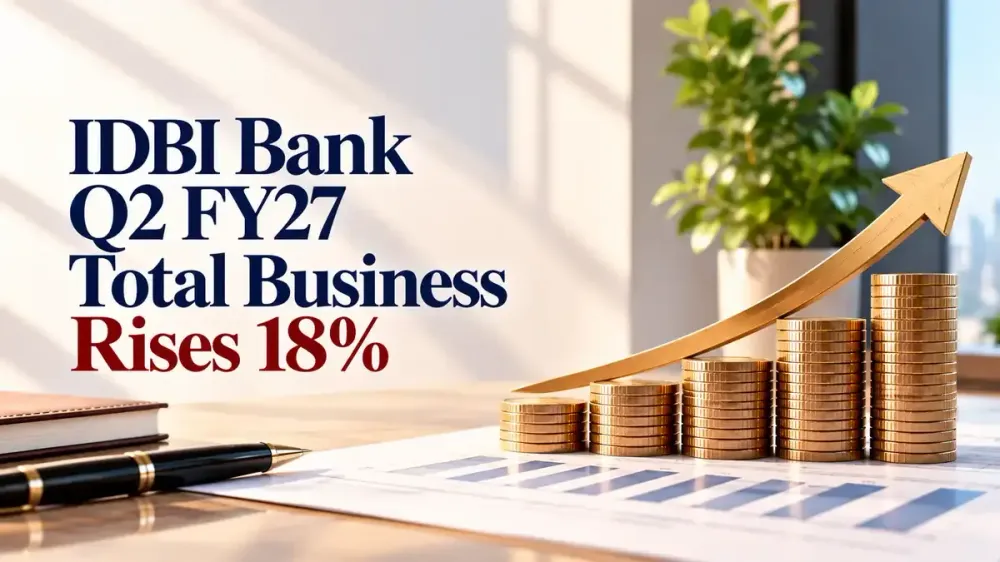 idbi bank q2 fy27 total business rises 18 percent IDBI Bank Q2 FY27: Total Business Rises 18% To ₹6.27 Lakh Crore