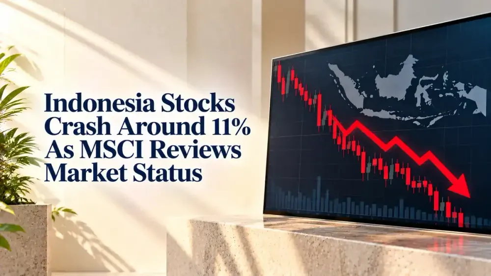 Indonesia Stocks Crash Around 11% As MSCI Reviews Market Status, With Jakarta Composite Down 39% So Far In 2026