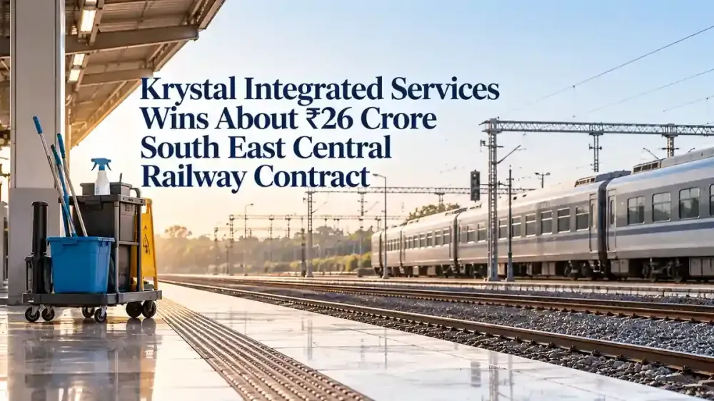 krystal integrated services wins railway contract Krystal Integrated Services Wins About ₹26 Crore South East Central Railway Contract For On-Board Housekeeping And Linen Distribution