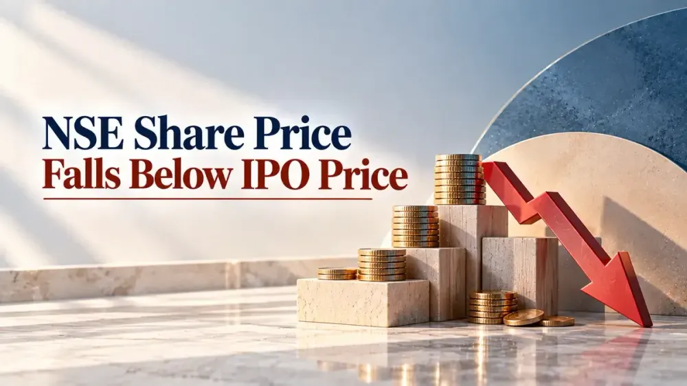 nse share price falls below ipo price slips to 12th spot NSE Share Price Falls Below IPO Price: Stock Slips To 12th Spot Among India’s Most Valuable Companies
