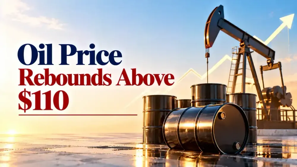oil price rebounds after sharp reversal Oil Price Rebounds Above $110 After Sharp Reversal