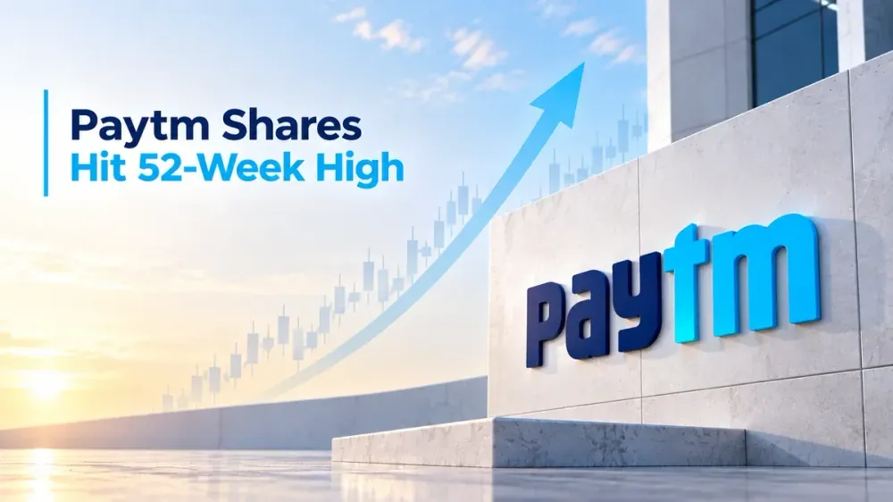 paytm share price jumps 5 percent 52 week high agentic ai push Paytm Share Price Jumps 5% to 52-Week High as Company Eyes Agentic AI Push