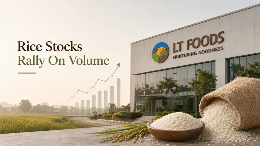 lt foods krbl shares jump nearly 8 percent as rice stocks rally LT Foods, KRBL Shares Jump