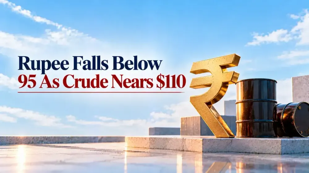 Rupee Today: INR Slips Back Above 95 Against US Dollar As Crude Nears $110