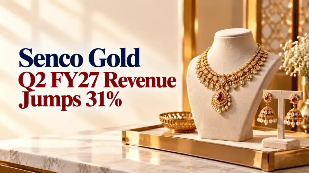 senco gold q2 fy27 revenue growth 31 percent Senco Gold Q2 FY27 Revenue Jumps 31% As Festive Demand Supports Jewellery Consumption And Retail Performance