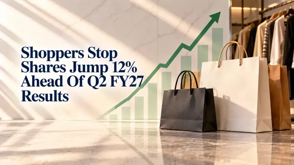 shoppers stop share price and q2 fy 27 results Shoppers Stop Shares Jump 12% Ahead Of Q2 FY27 Results; Revenue, Gross Margins And Other Financial Details In Focus