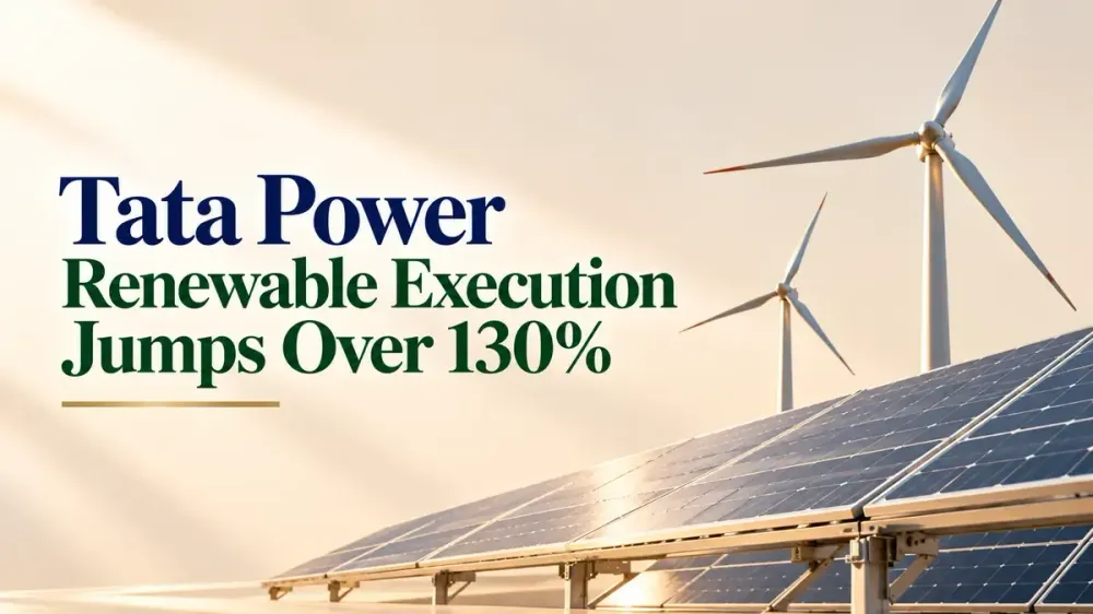 Tata Power Q2 FY 2026-27 Update: Renewable Project Execution Jumps Over 130%; Shares Trade Flat