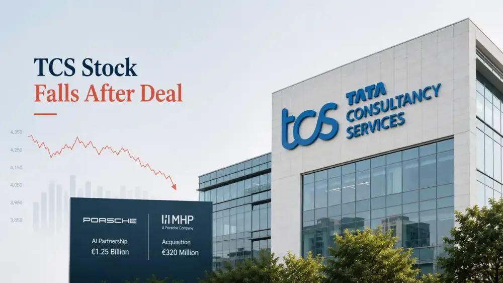 TCS Stock Falls After €1.25 Billion Porsche AI Deal