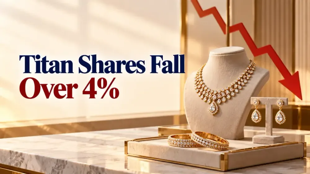 titan share price q2 FY27 jewellery growth Titan Shares Fall Over 4% As Q2 FY27 Jewellery Growth Misses Estimates