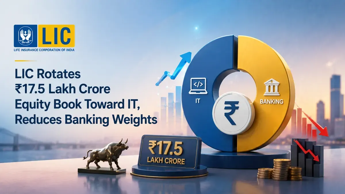 LIC Rotates ₹17.5 Lakh Crore Equity Book Toward IT, Reduces Banking Weights