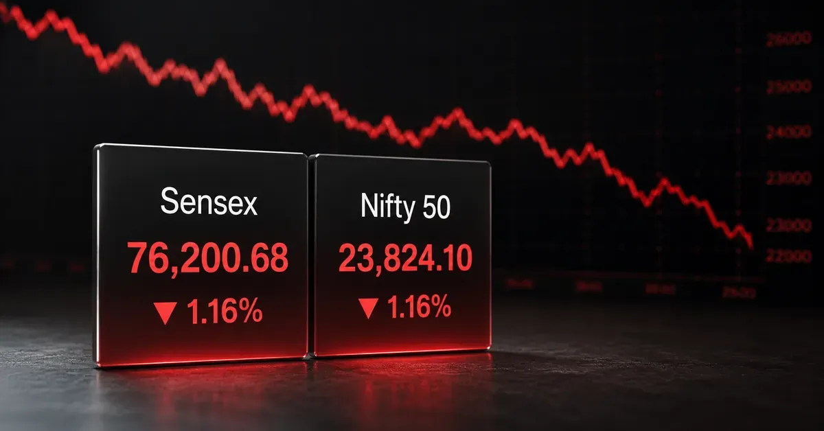 Market Wrap, 23 June 2026: Nifty 50, Sensex Slide Amid Metal And IT Sell-Off