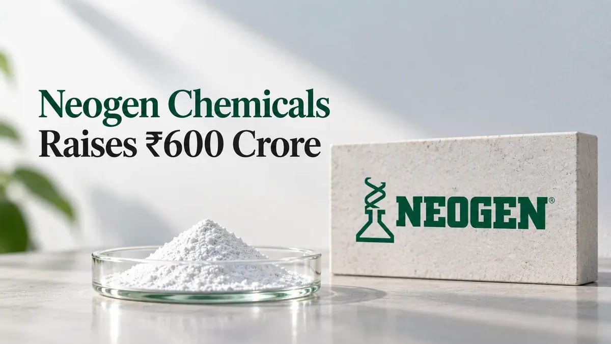 neogen chemicals raises 600 crore qip shares gain 102 percent 2026 Neogen Chemicals Raises ₹600 Crore In First QIP As Issue Gets 6.5 Times Subscription, Stock Doubles In 2026