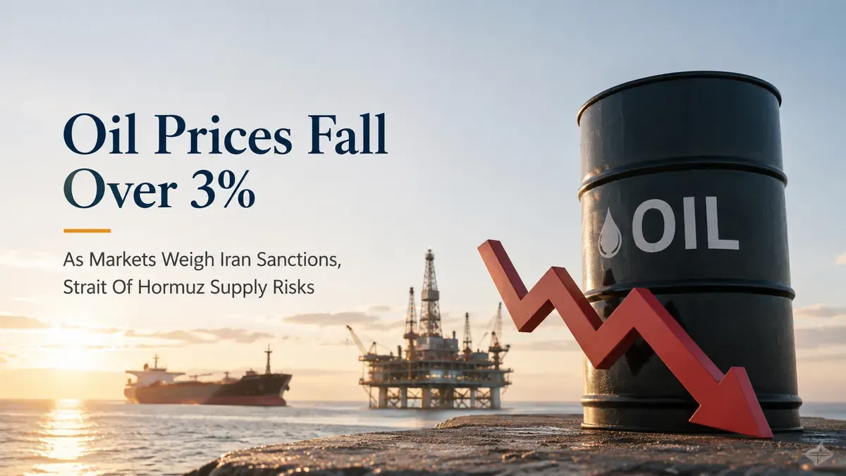 oil prices fall over 3 percent as markets weigh iran sanctions strait of hormuz supply risks Oil Prices Fall Over 3% As Markets Weigh Iran Sanctions