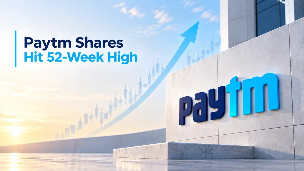 paytm share price jumps 5 percent 52 week high agentic ai push Paytm Share Price Jumps 5% to 52-Week High as Company Eyes Agentic AI Push