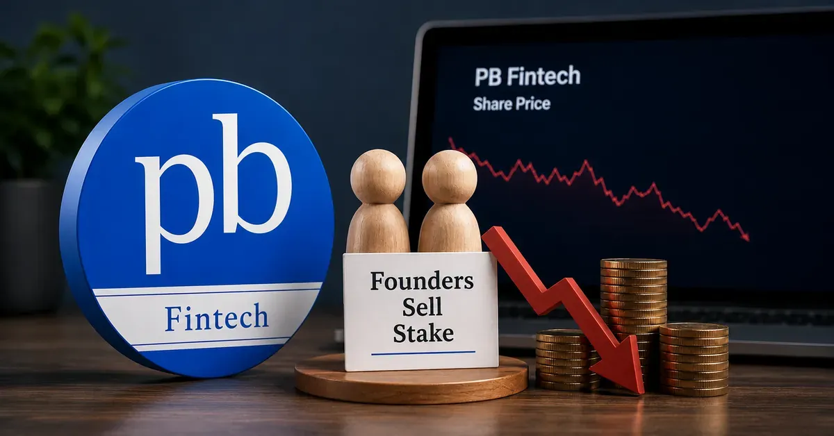 pb-fintech-shares-fall-founders-sell-stake-665-crore-policybazaar-parent pb-fintech-shares-fall-founders-sell-stake-665-crore