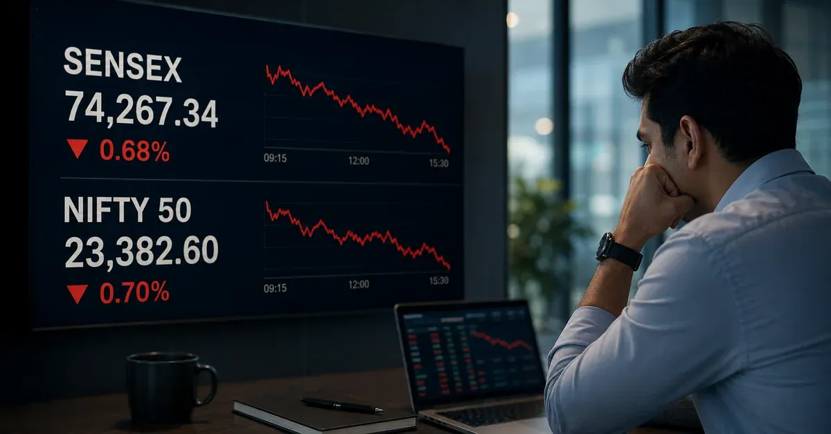 nifty-sensex-close-lower-it-stocks-outperform-fmcg-drags nifty-sensex-close-lower-it-stocks-outperform