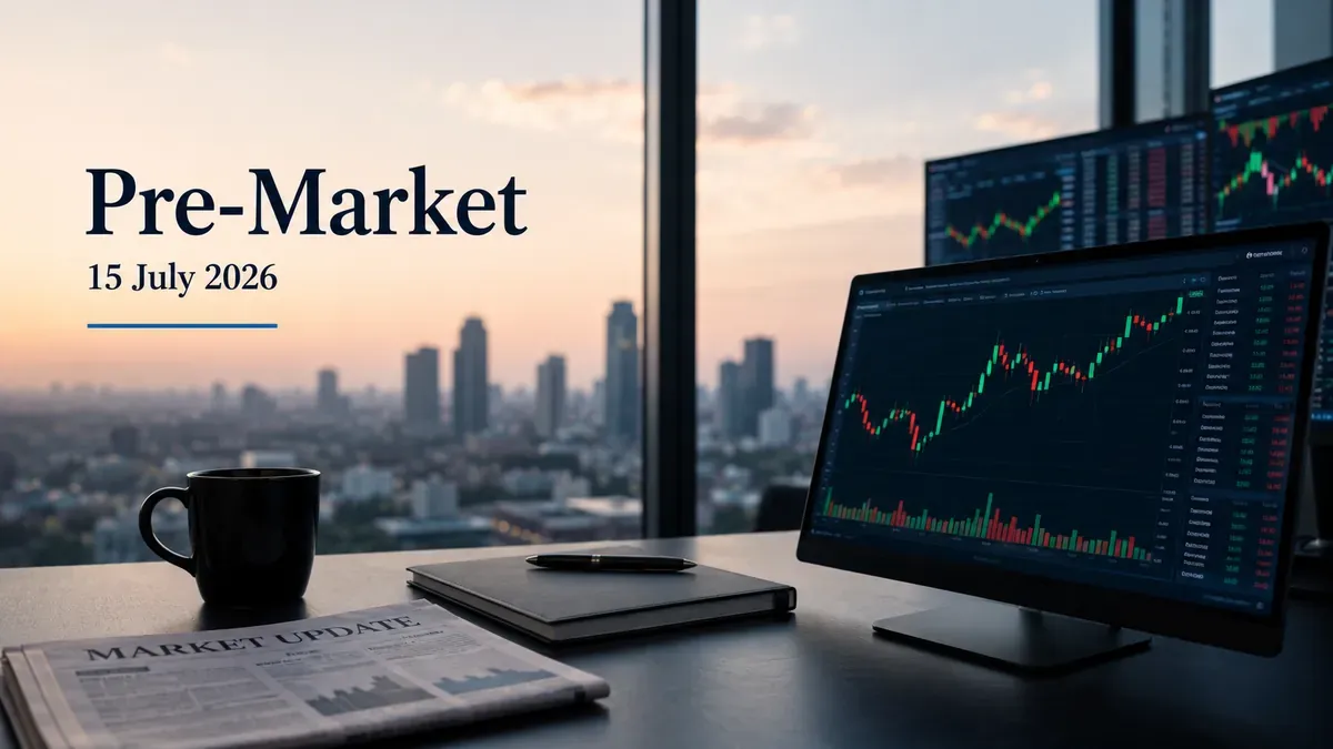 pre market 15 july 2026 sensex nifty outlook Pre-Market 15 July 2026: Sensex Drops 561 Points As Crude Jumps; Key Levels For Nifty