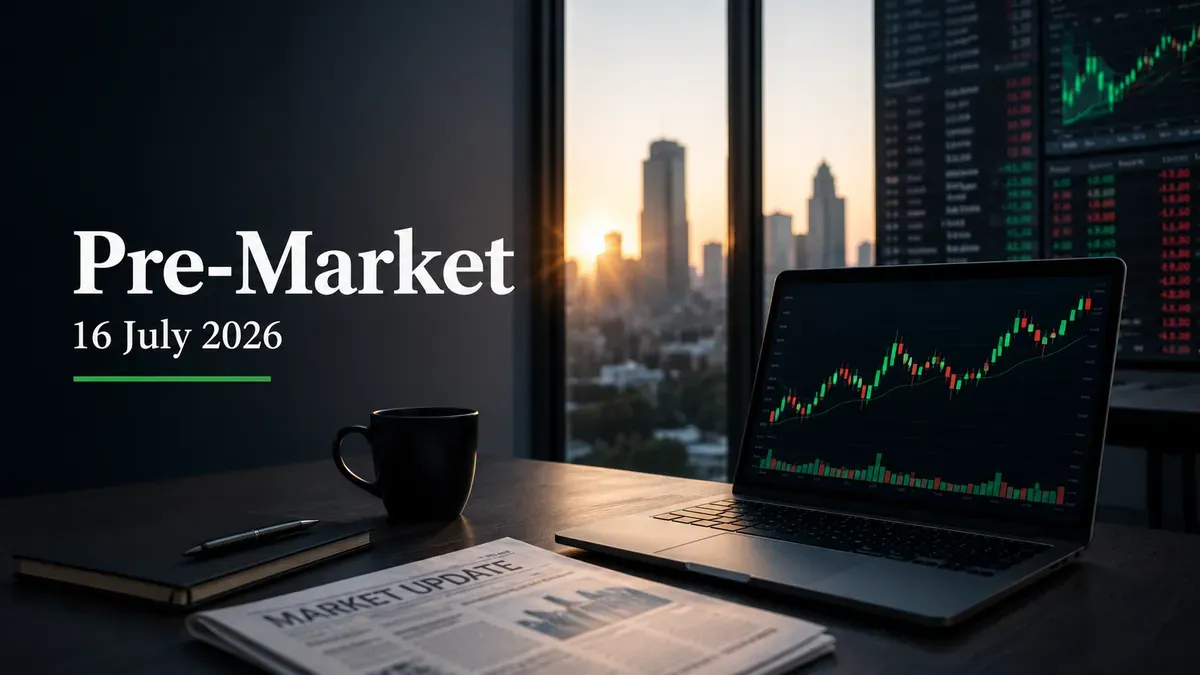 pre market 16 july 2026 nifty outlook gift nifty market outlook Pre-Market 16 July 2026: Nifty Holds Above 24,000; GIFT Nifty Signals Higher Start; What's Next?