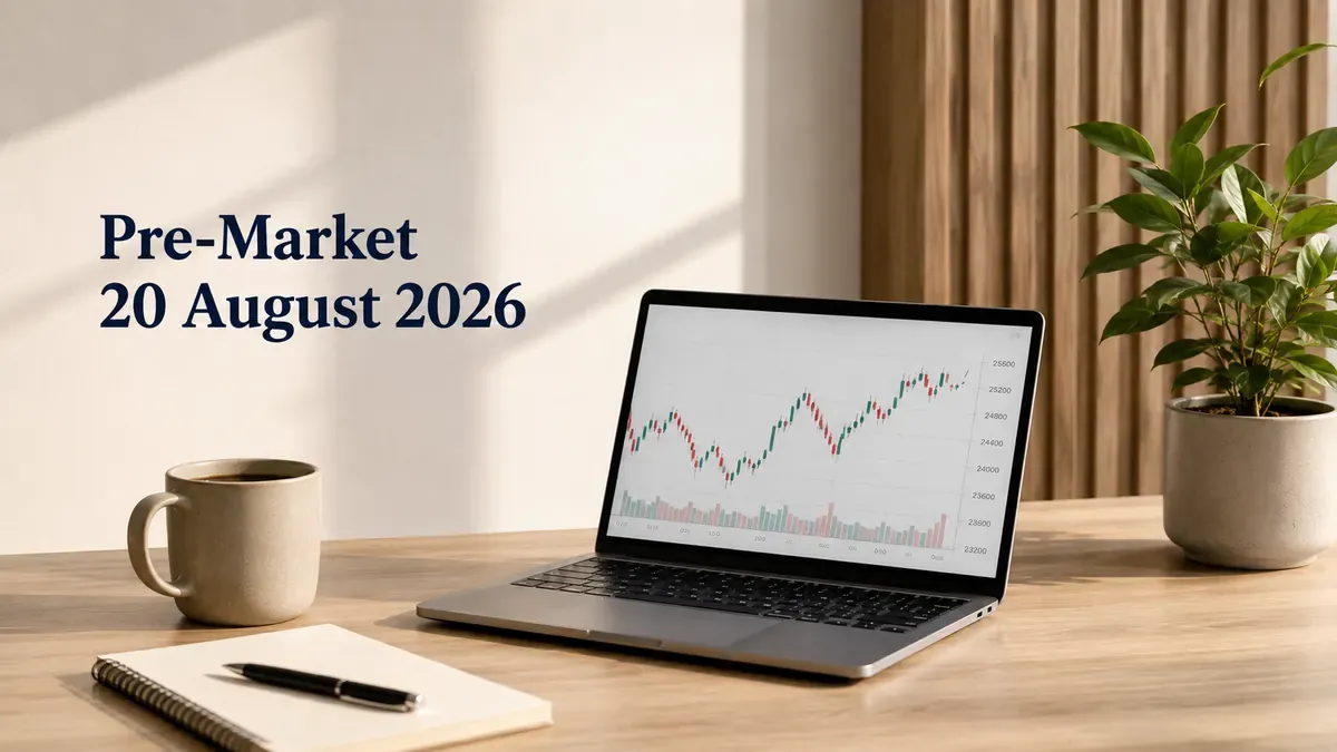 pre market 20 august 2026 sensex nifty oil fed minutes gift nifty Pre-Market 20 August 2026: Nifty Falls For 7th Day; Oil Near $92; Key Triggers Today
